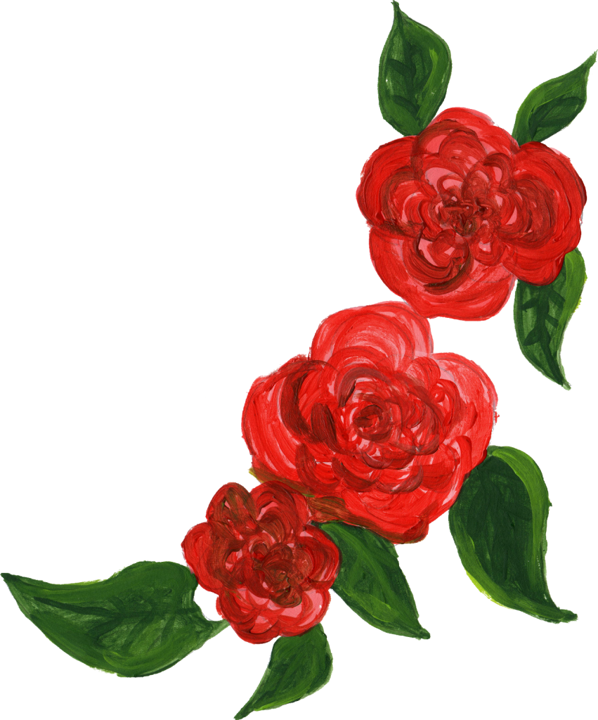 Vibrant Red Roses Artwork