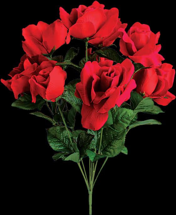 Vibrant_ Red_ Roses_ Bouquet