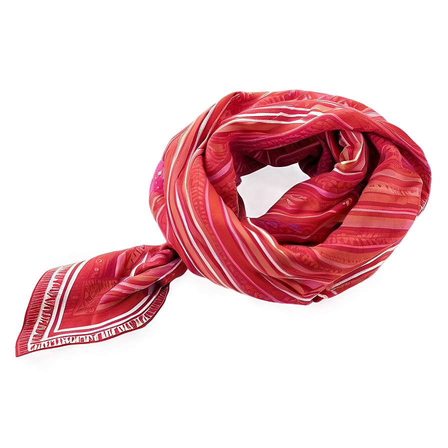 Vibrant Red Scarf Png 06252024