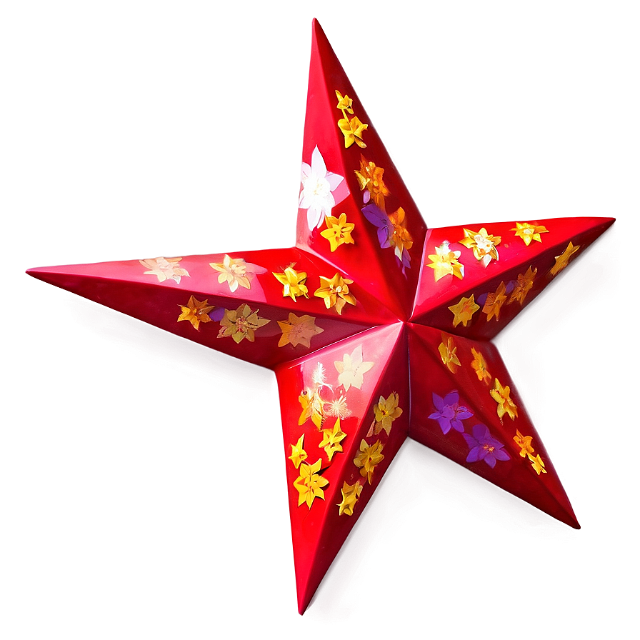 Vibrant Red Star Png Hrq