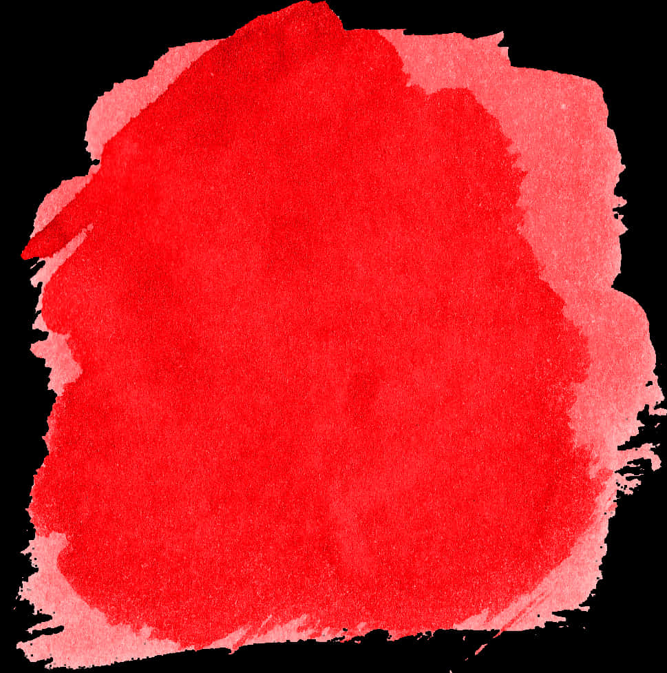 Vibrant Red Watercolor Brush Stroke