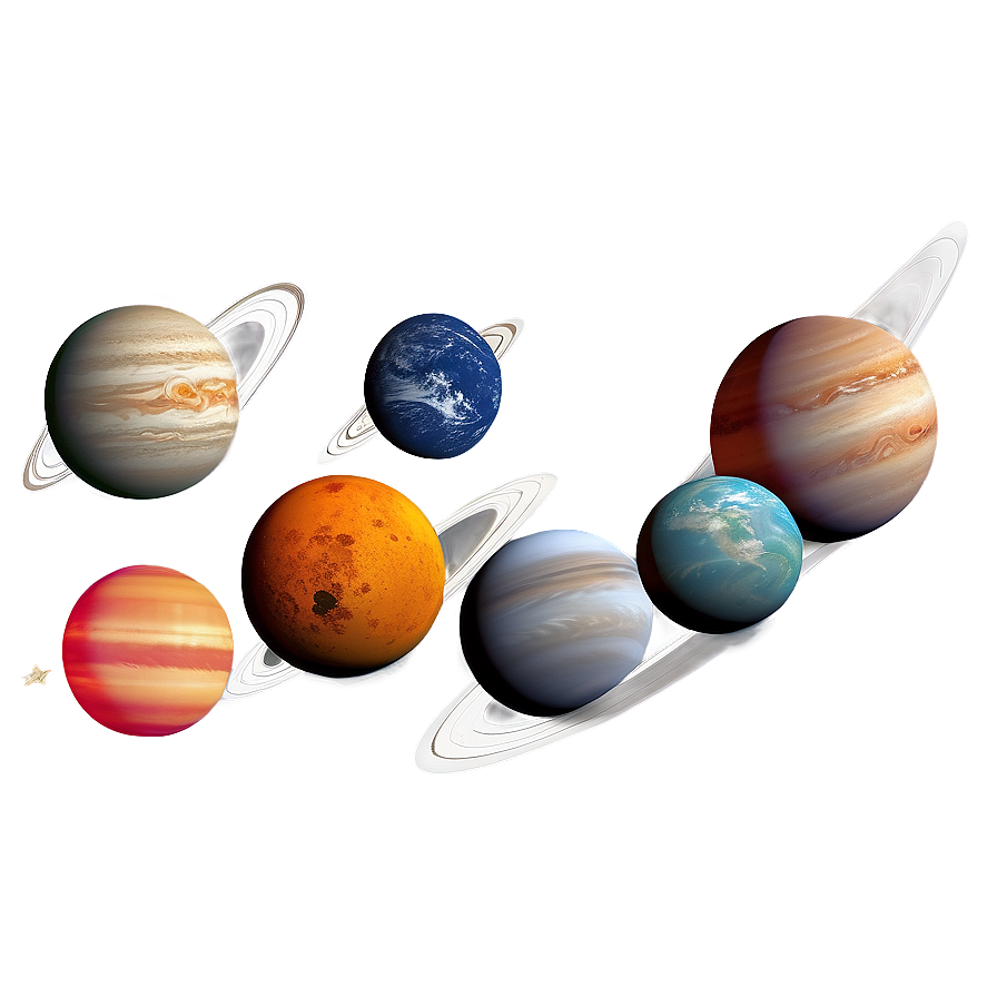 Vibrant Solar System Planets Png 34