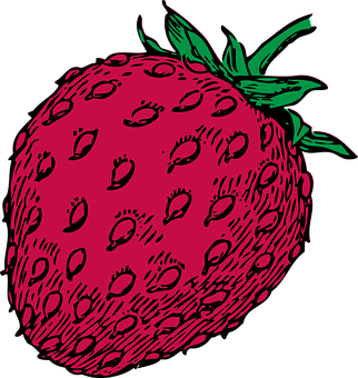 Vibrant Strawberry Illustration