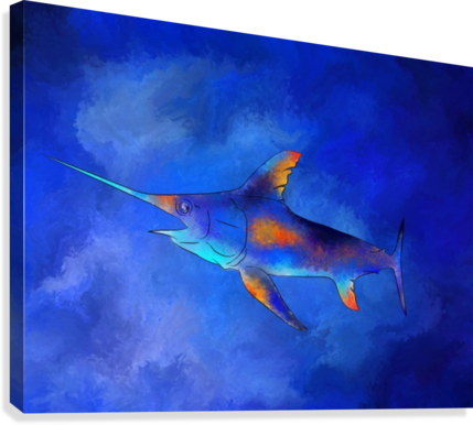 Vibrant Swordfish Artwork