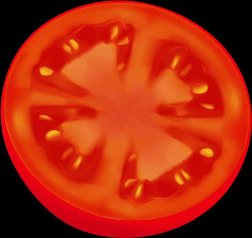 Vibrant Tomato Slice