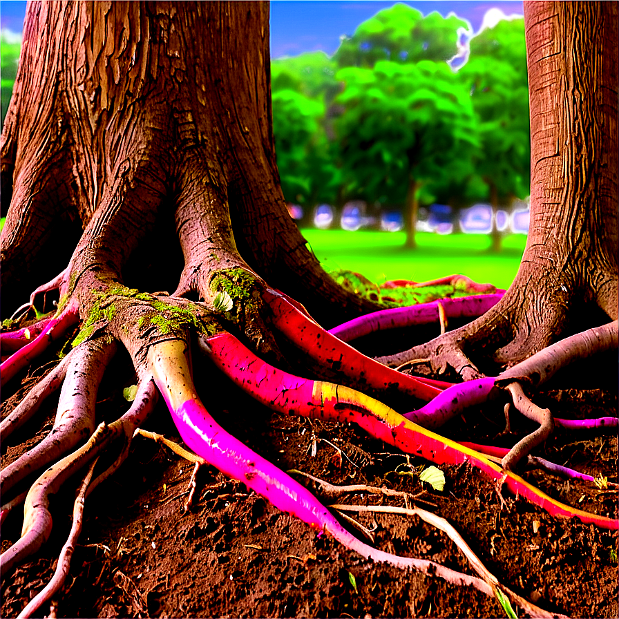 Vibrant Tree Roots Display Png Ehi