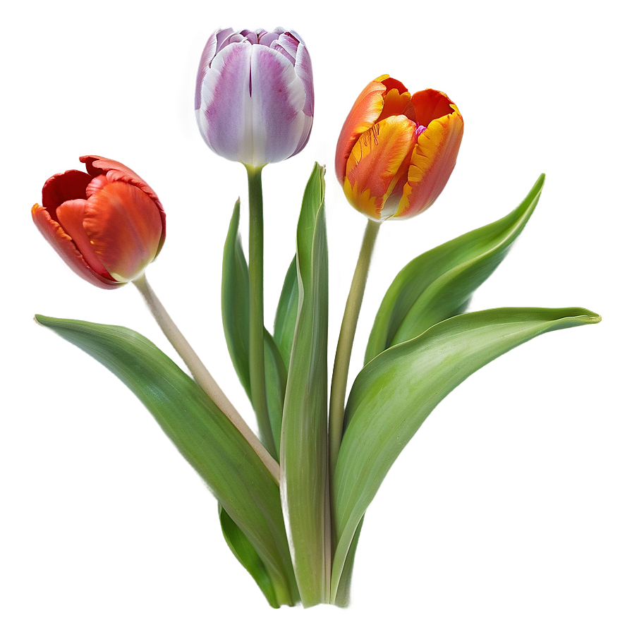 Vibrant Tulips Array Png Jiy