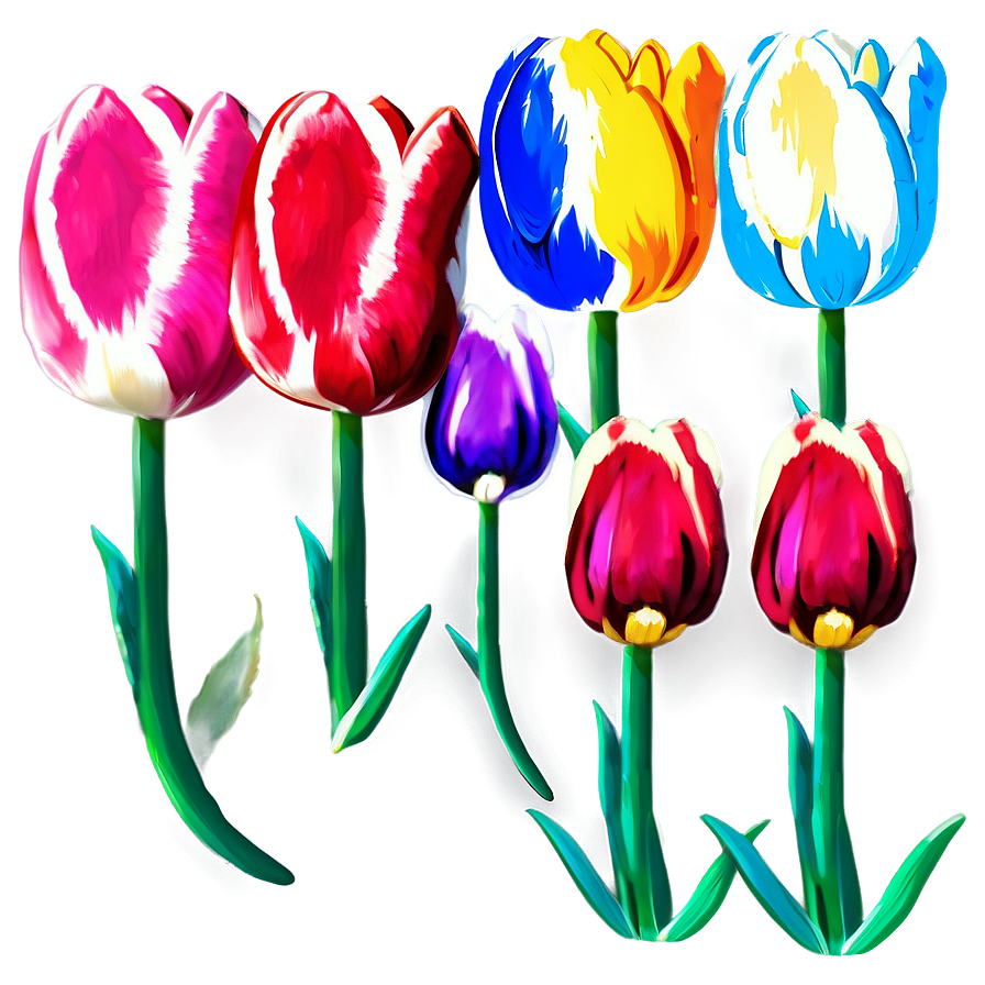 Vibrant Tulips Array Png Vlr39