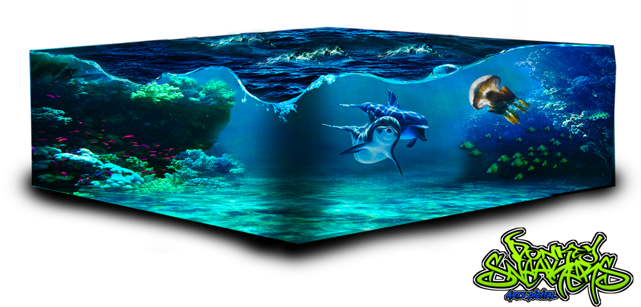 Vibrant Underwater Scene3 D Display