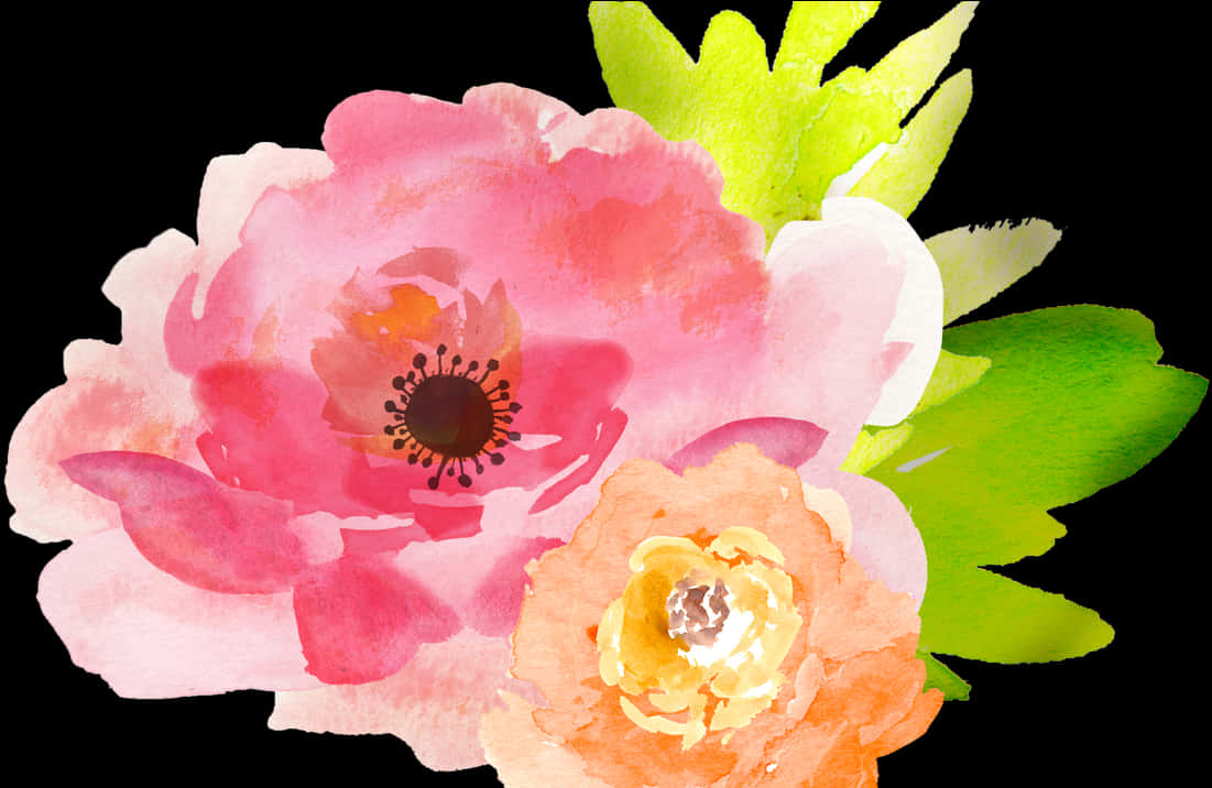 Vibrant Watercolor Floral Artwork