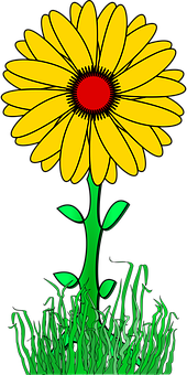 Vibrant Yellow Daisy Illustration