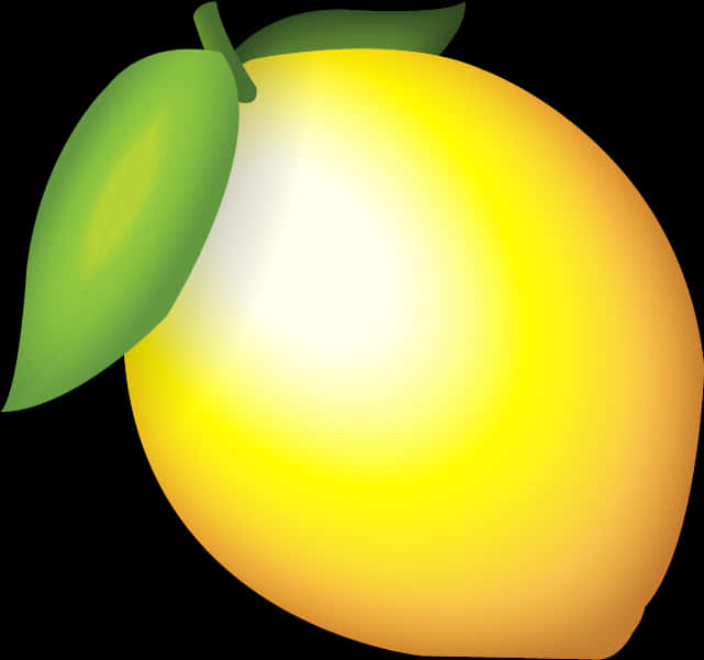 Vibrant Yellow Lemon Illustration