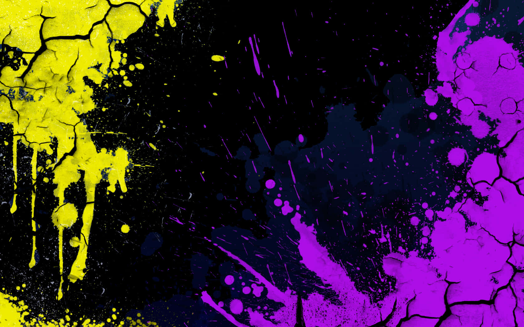 Vibrant Yellow Purple Splatter Background