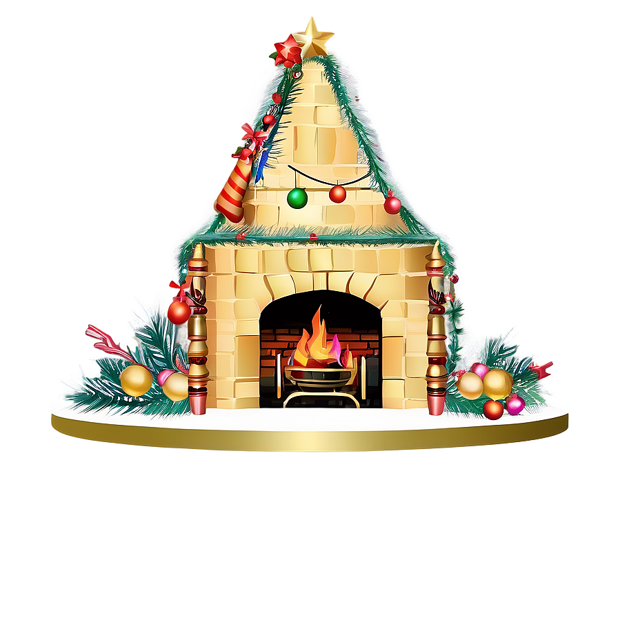 Victorian Christmas Fireplace Png 06262024