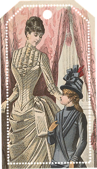 Victorian Era Fashion Tag