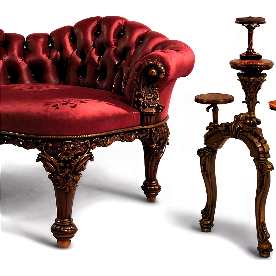 Victorian Furniture Elegance Png Aeo39