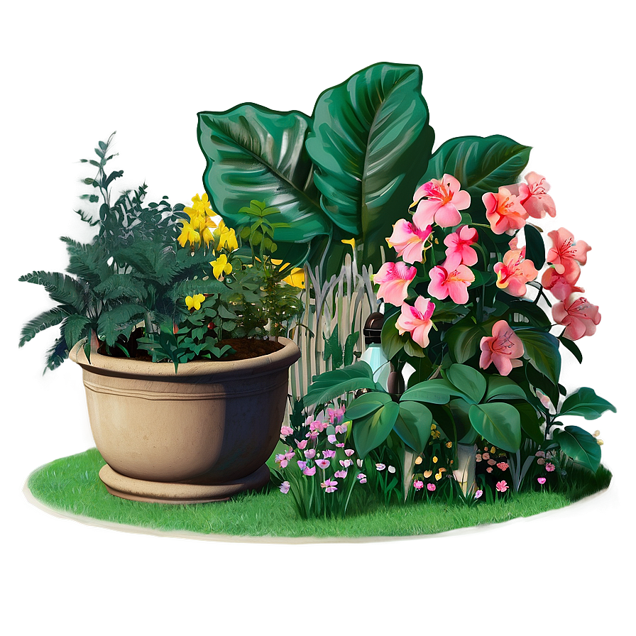 Victorian Garden Scene Png Tox