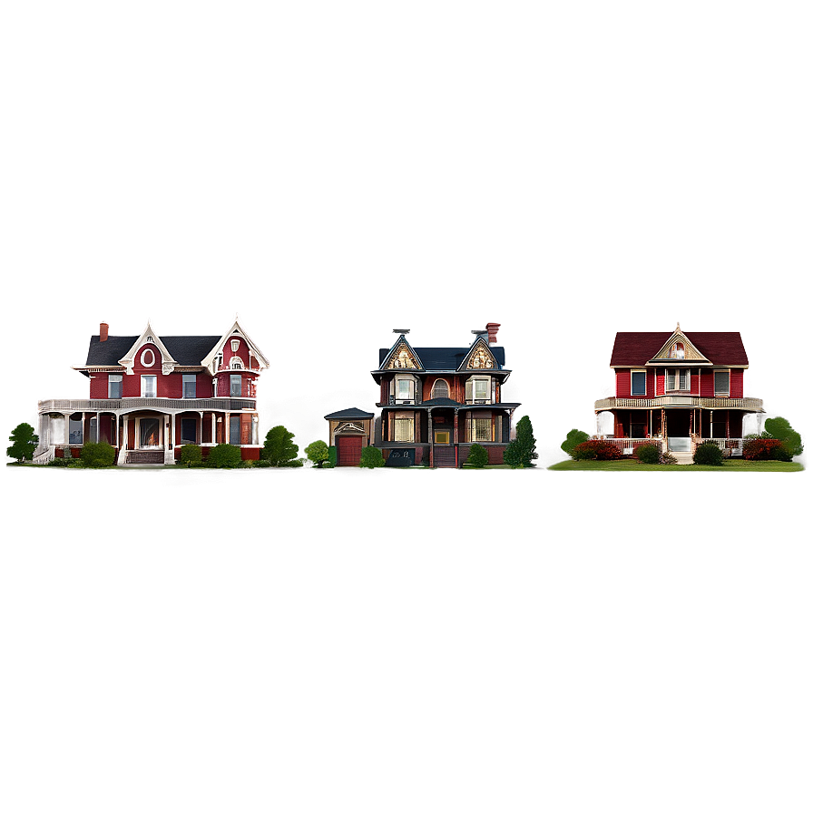 Victorian Houses Png 05252024