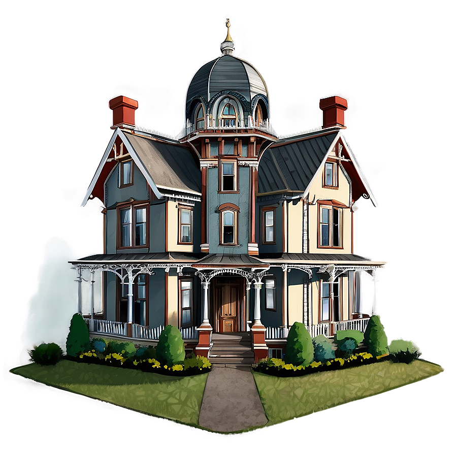 Victorian Mansion Drawing Png Fpv