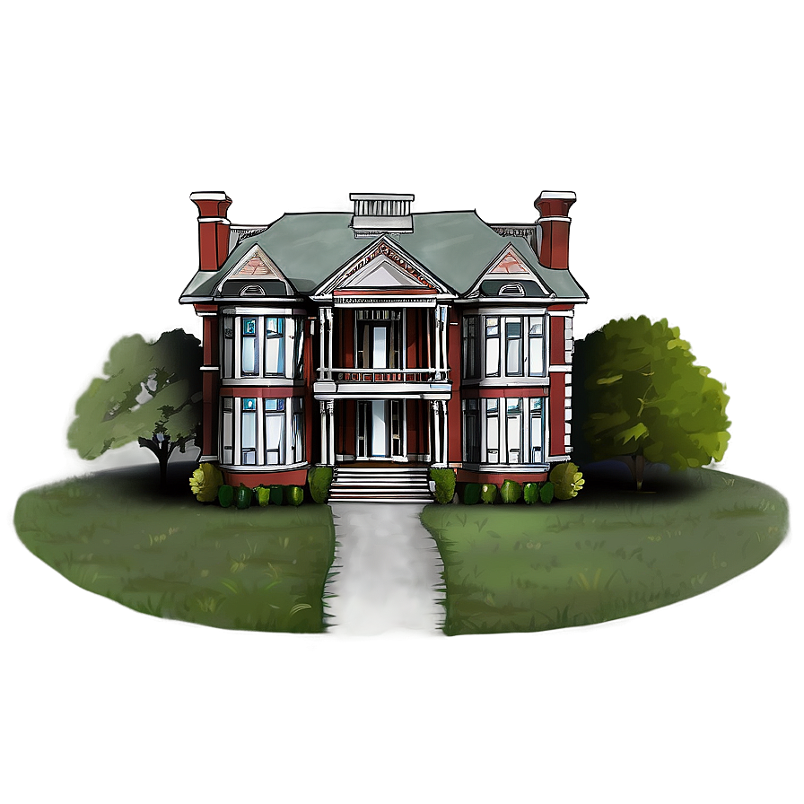 Victorian Mansion Drawing Png Rxu3