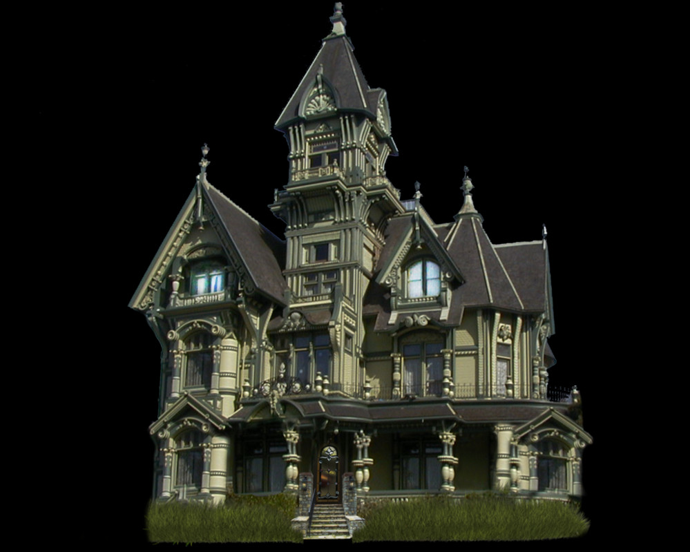 Victorian Mansion Nighttime