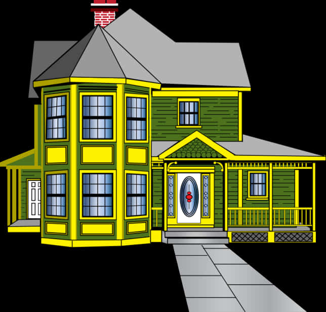 Victorian Style Cartoon House