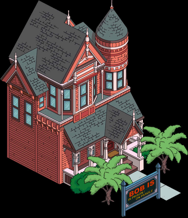 Victorian Style House Illustration