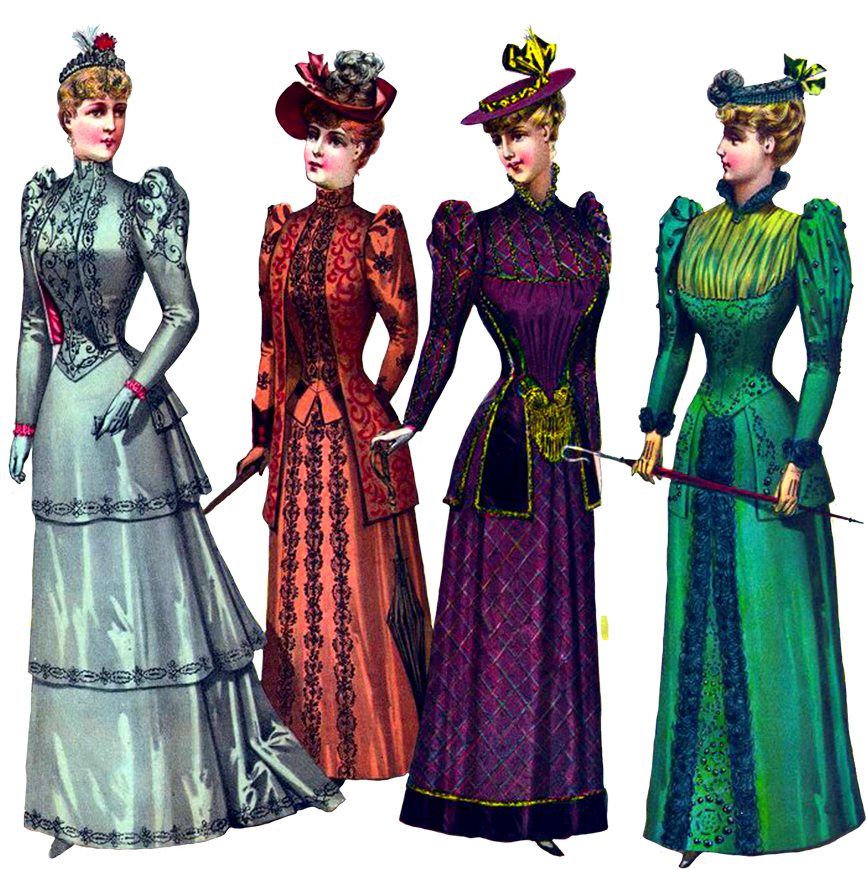 Victorian Women Fashion Illustration