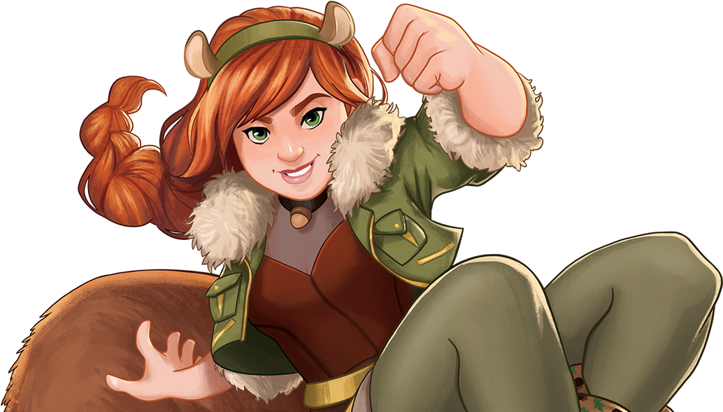 Viking Girl Cartoon Character