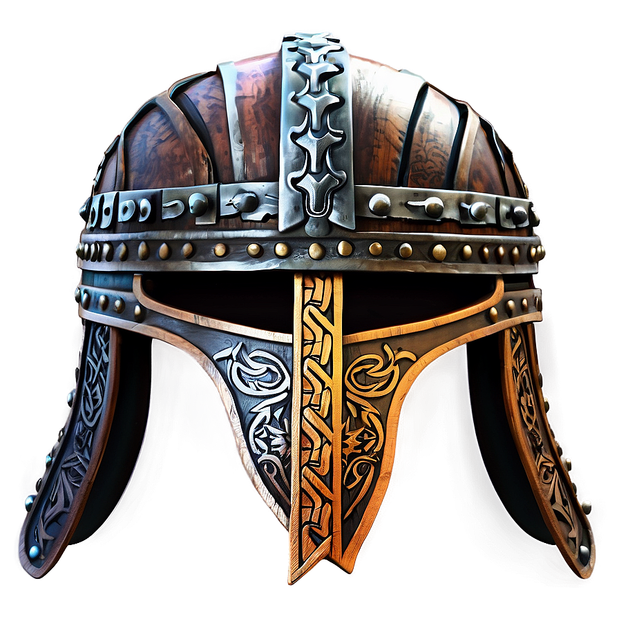 Viking Helmet Tattoo Style Png 06132024