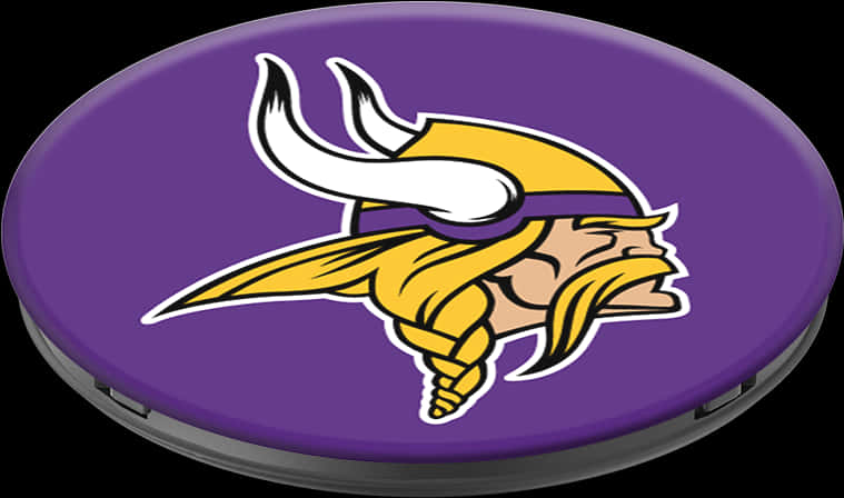 Vikings Team Logoon Purple Background
