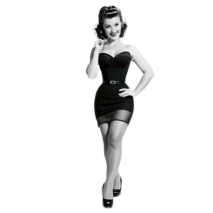 Vintage 1950s Pin-up Girls Png Igv35