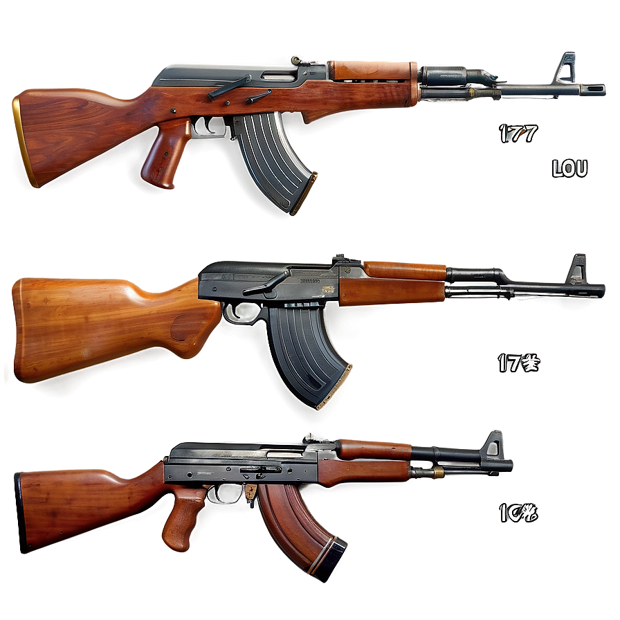 Vintage Ak 47 Collection Png Apl71