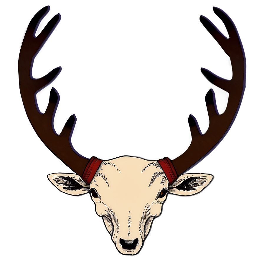 Vintage Antler Drawing Png 06212024