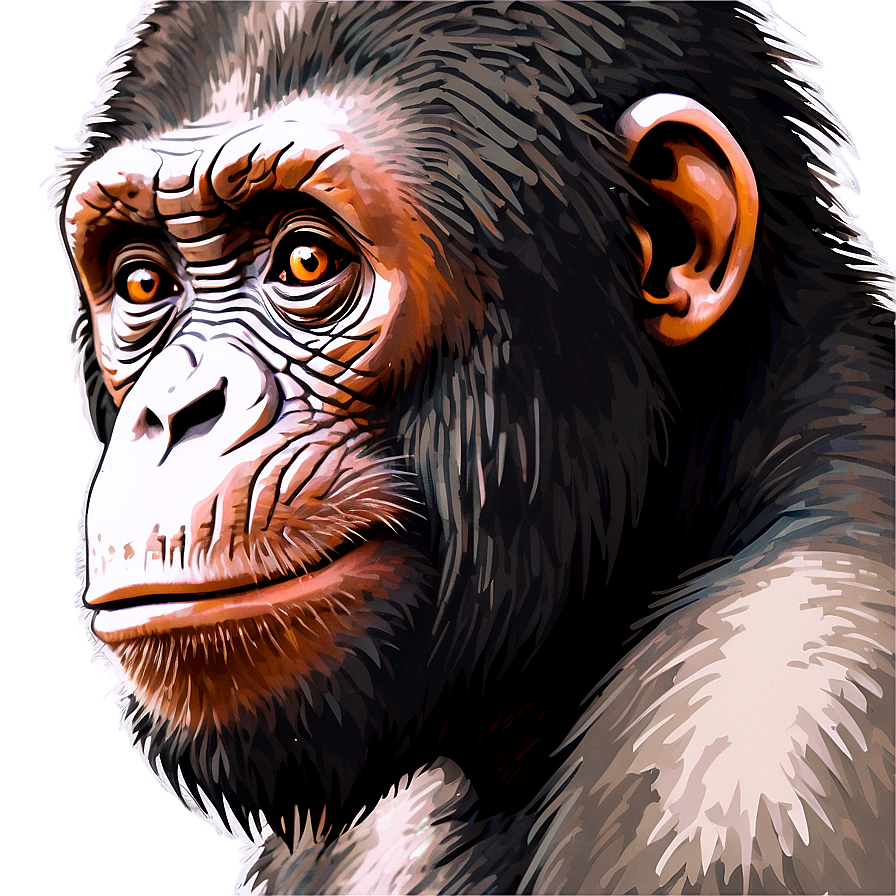 Vintage Ape Sketch Png Oui34