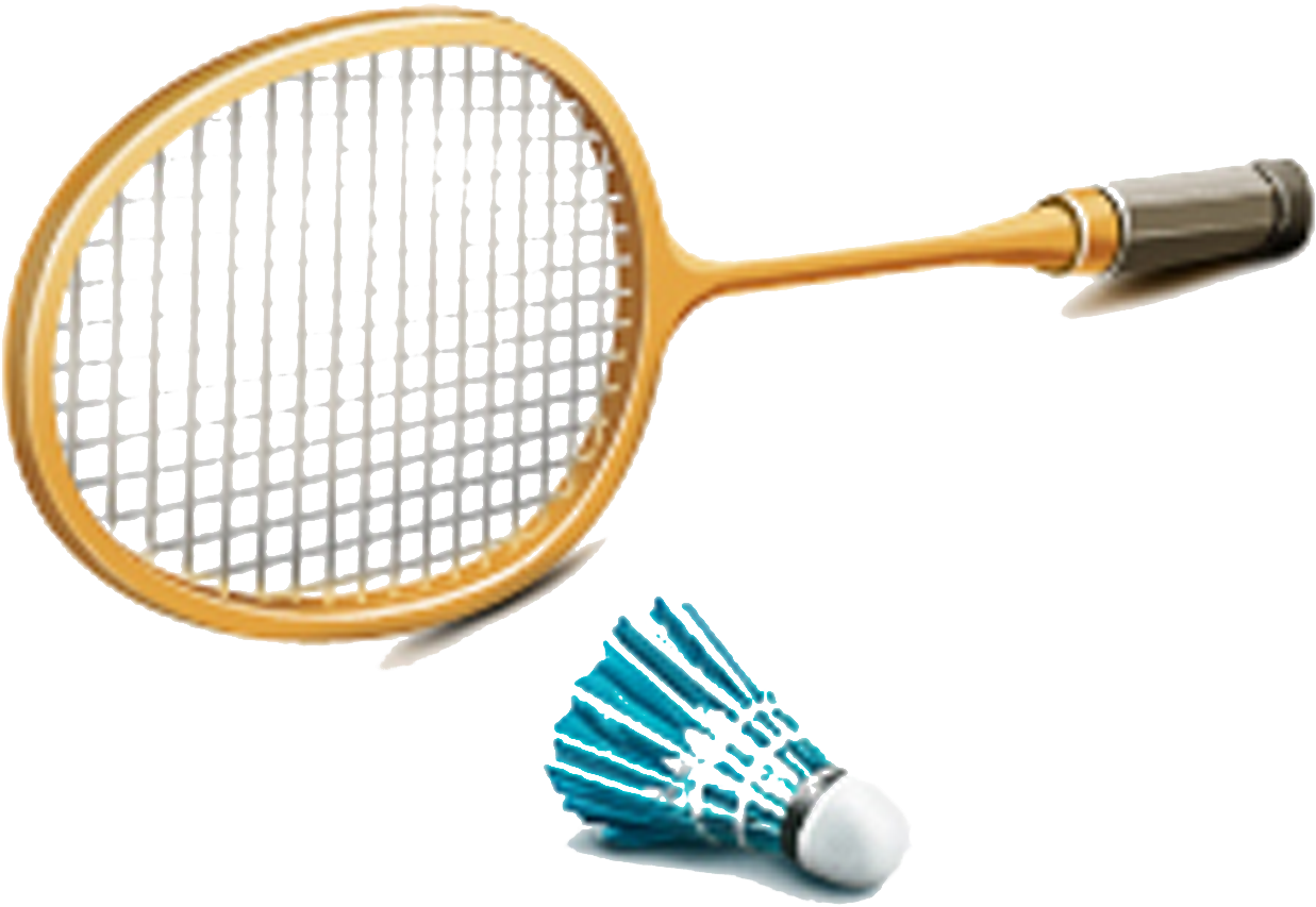 Vintage Badminton Racketand Shuttlecock
