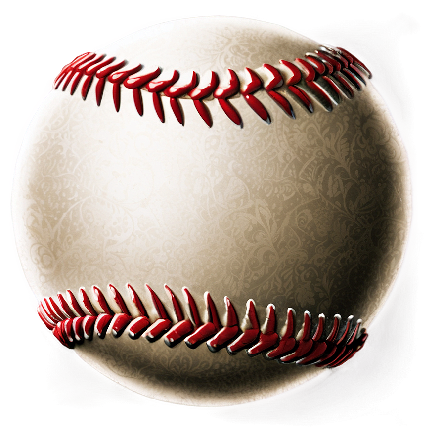 Vintage Baseball Stitch Illustration Png 06132024