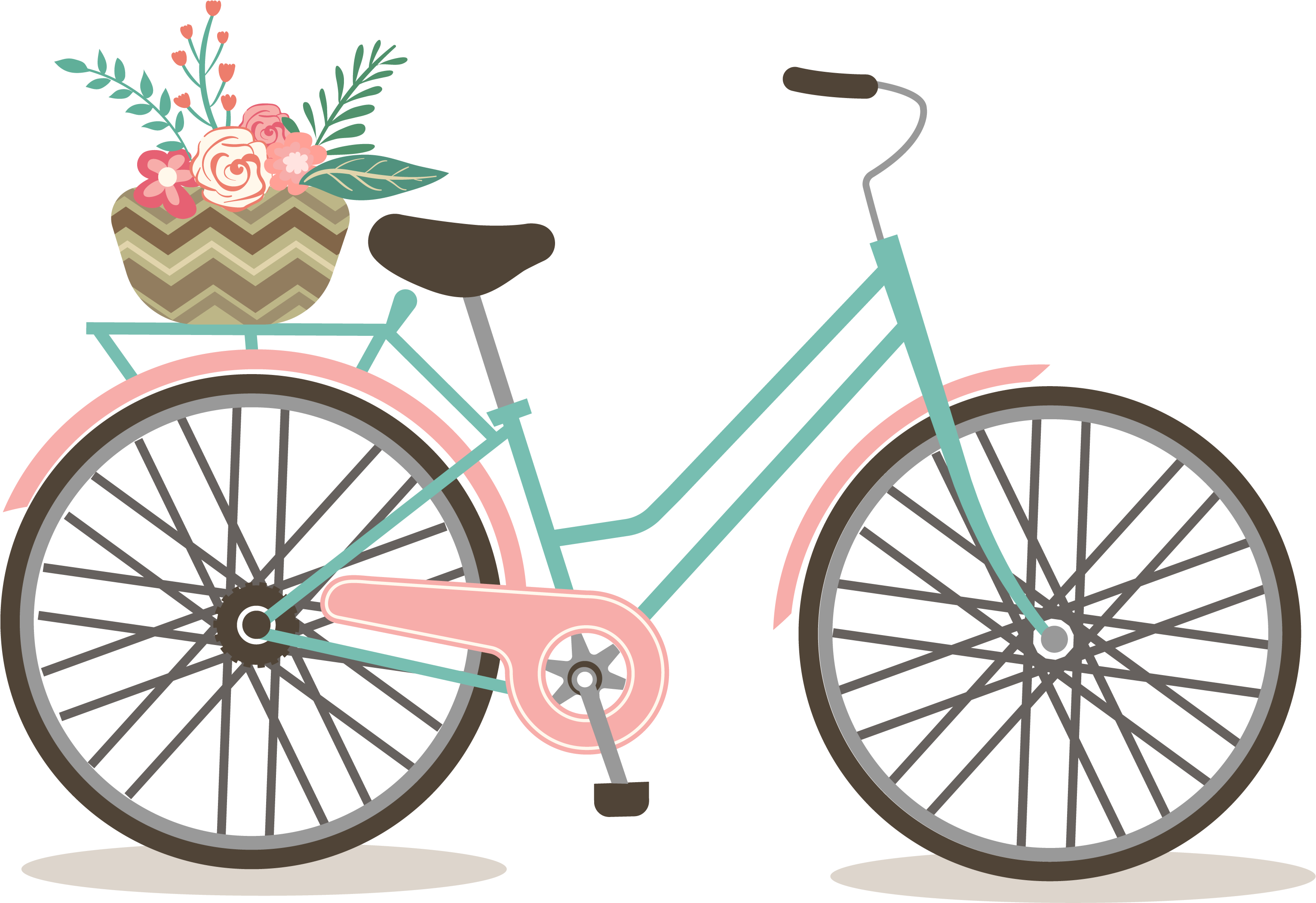 Vintage Bicyclewith Flower Basket