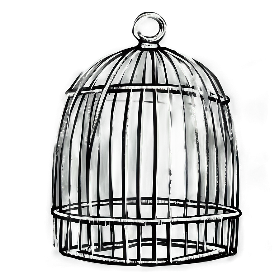 Vintage Bird Cage Drawing Png 66