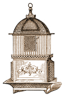 Vintage Birdcage Illustration