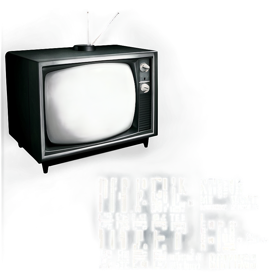 Vintage Black And White Tv Png 05242024