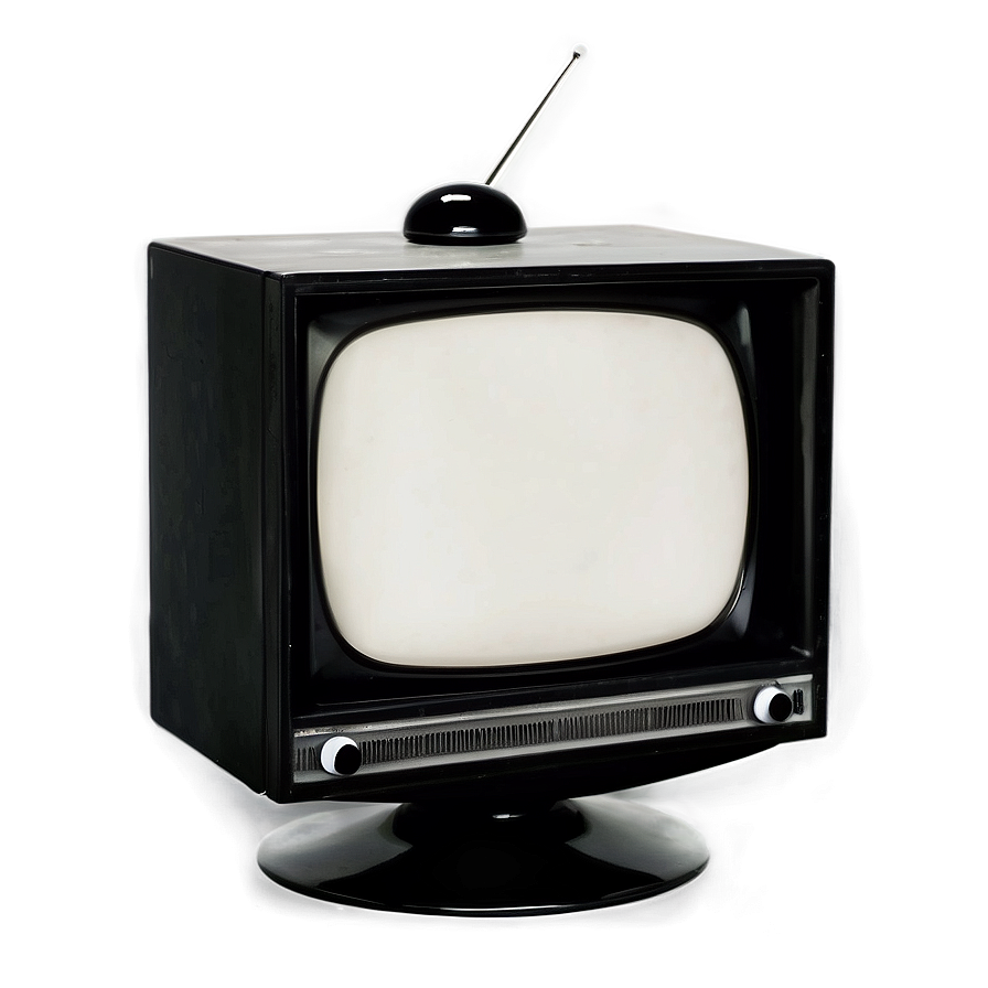 Vintage Black And White Tv Png 05242024