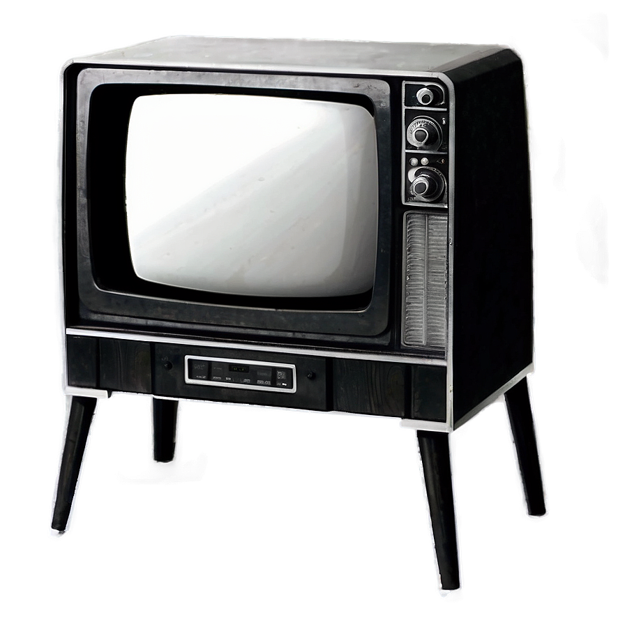 Vintage Black And White Tv Png 42