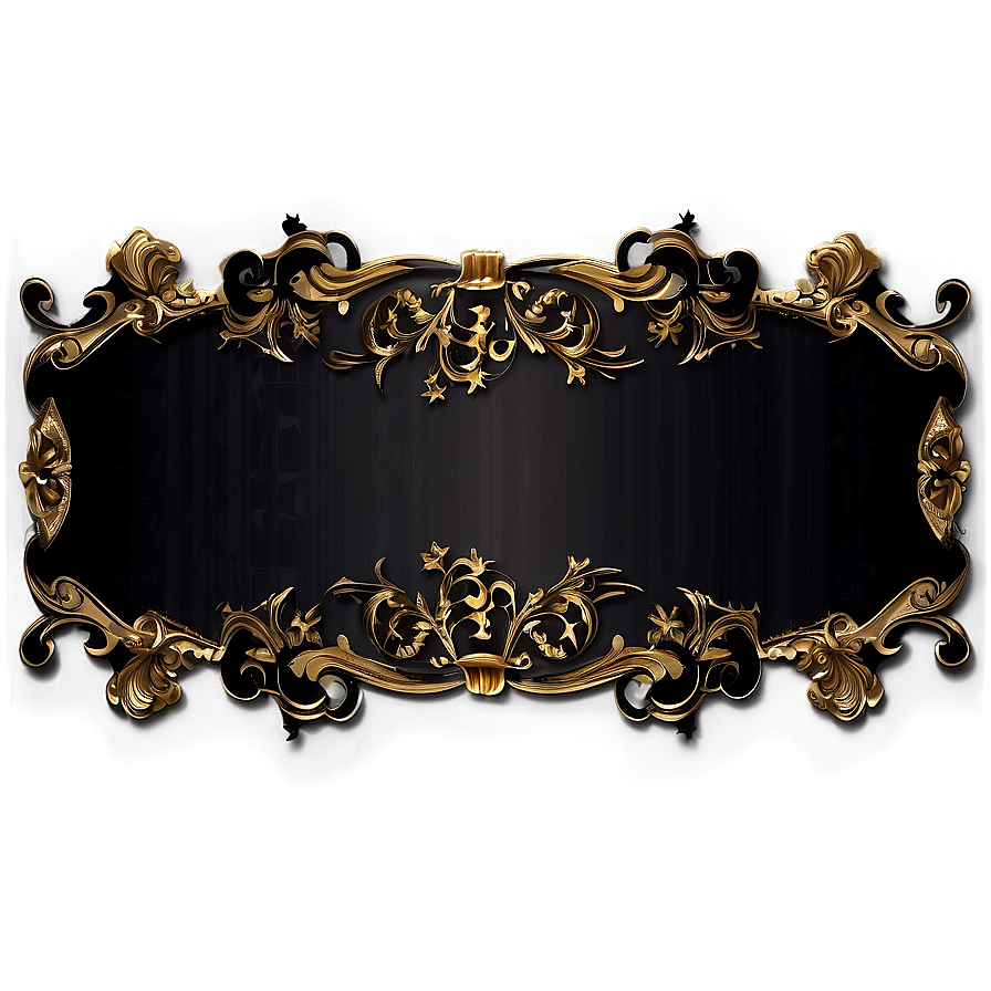 Vintage Black Banner Png Wgv