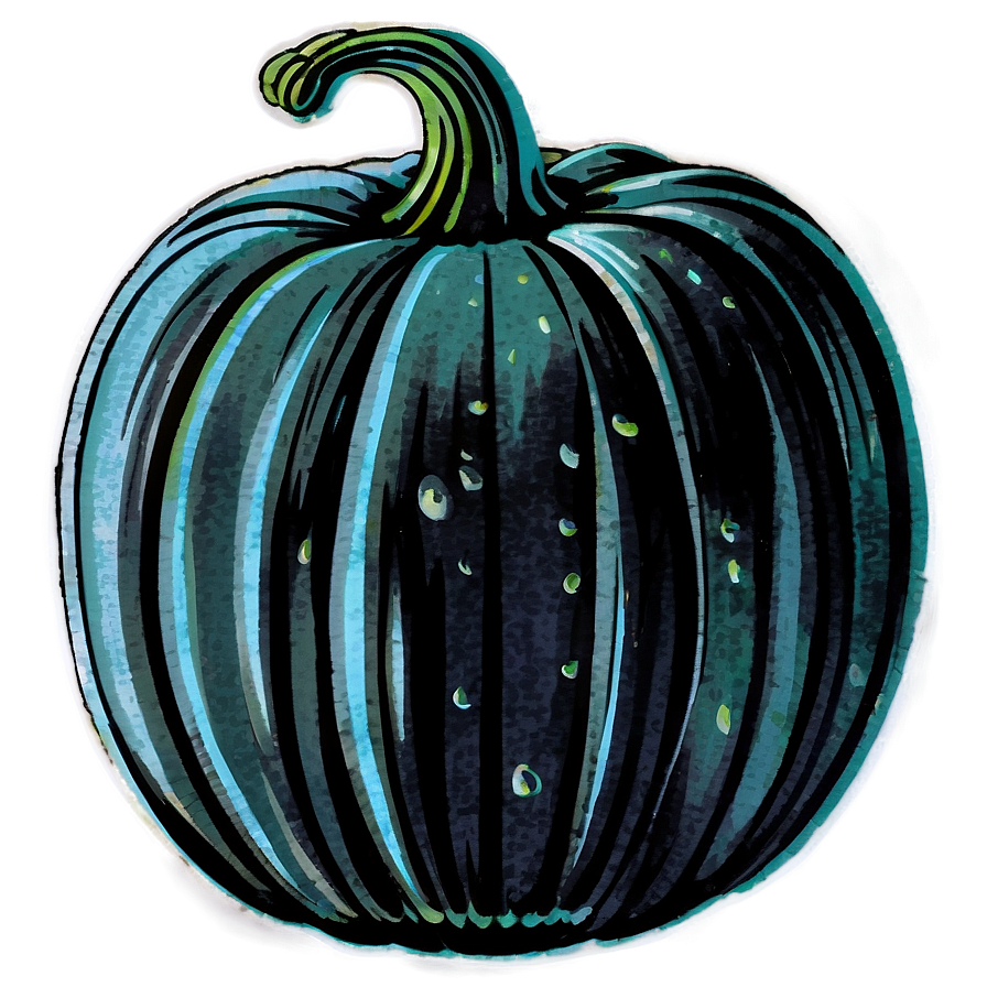 Vintage Black Pumpkin Png 06282024