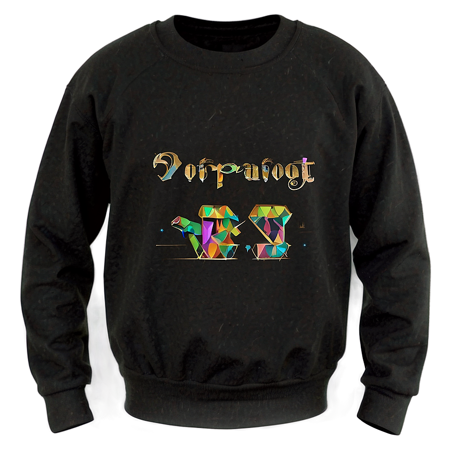 Vintage Black Sweatshirt Design Png Pts