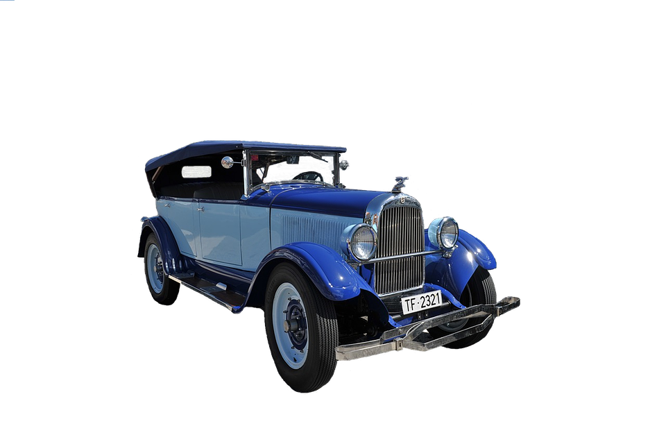 Vintage Blue Rolls Royce Convertible