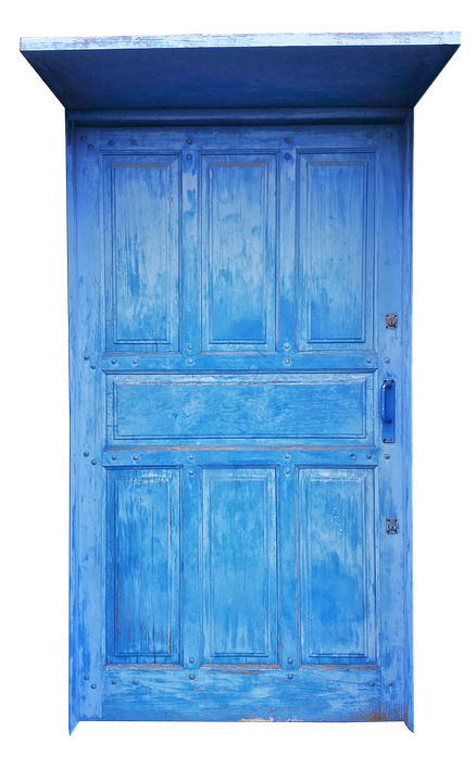 Vintage Blue Wooden Door