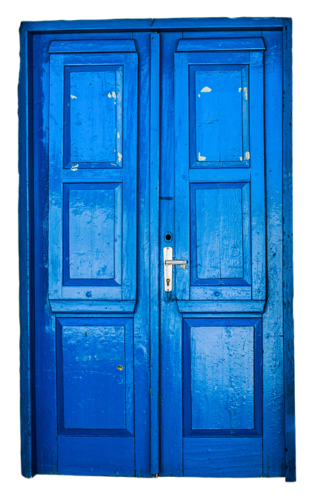 Vintage Blue Wooden Door