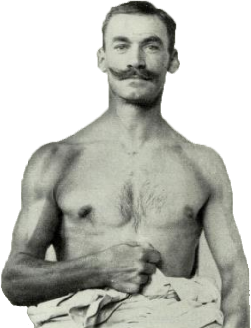 Vintage Bodybuilderwith Mustache